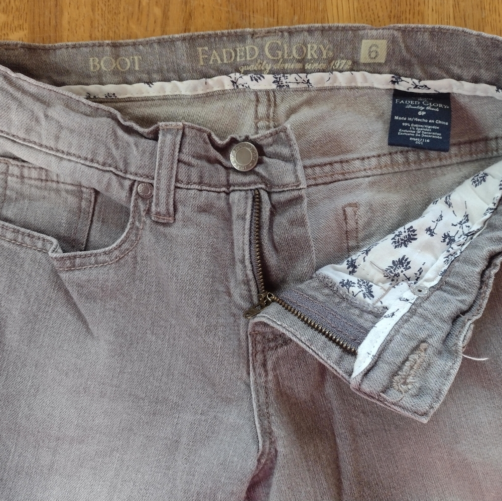Faded Glory Silver wash Boot cut jeans